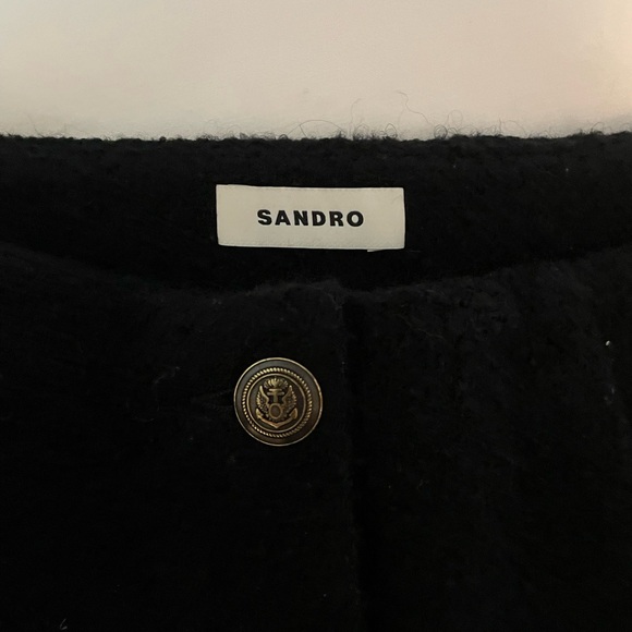 Sandro Black A-Line Mini Skirt - Picture 3 of 4